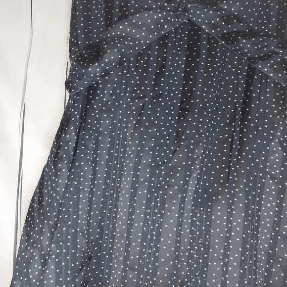 Banana Republic Pleated Tiered Sleeveless Polka Dot Dress NWT - Picture 8 of 16